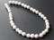 16 Inch Vintage Necklace White and Gold Beads Beaded Necklace New Old Stock Necklace